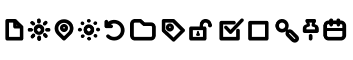 Iconic Pictograms Bold Font UPPERCASE