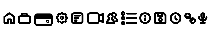 Iconic Pictograms Bold Font LOWERCASE