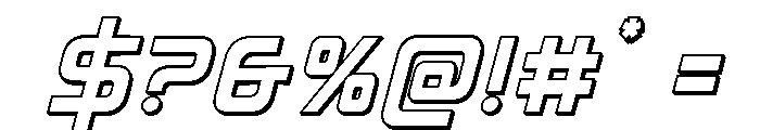 Iconoplastic 3D Italic Font OTHER CHARS