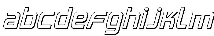 Iconoplastic 3D Italic Font UPPERCASE
