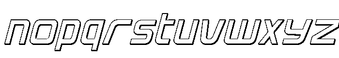 Iconoplastic 3D Italic Font LOWERCASE