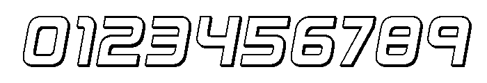 Iconoplastic 3D Semi-Italic Font OTHER CHARS