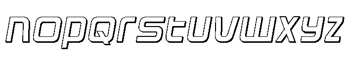 Iconoplastic 3D Semi-Italic Font UPPERCASE