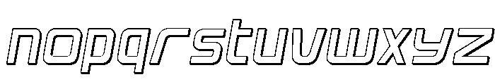 Iconoplastic 3D Semi-Italic Font LOWERCASE