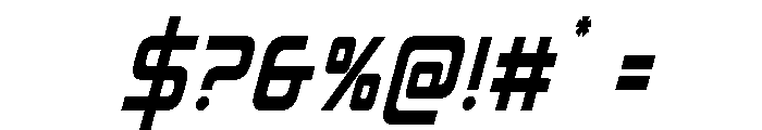 Iconoplastic Condensed Italic Font OTHER CHARS