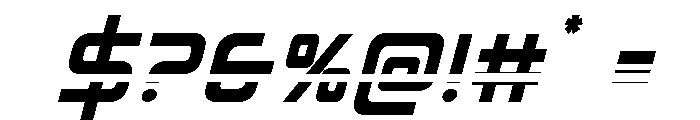 Iconoplastic Laser Italic Font OTHER CHARS
