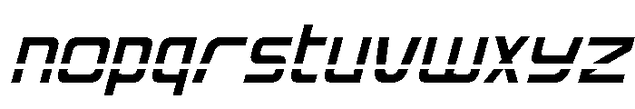 Iconoplastic Laser Italic Font LOWERCASE