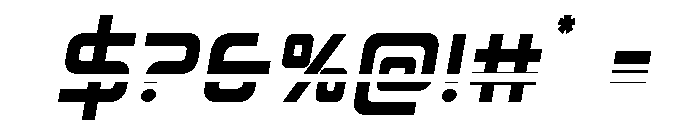 Iconoplastic Laser Semi-Italic Font OTHER CHARS
