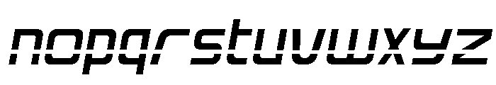 Iconoplastic Laser Semi-Italic Font LOWERCASE