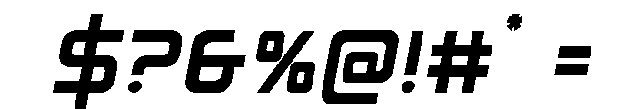 Iconoplastic Semi-Italic Font OTHER CHARS
