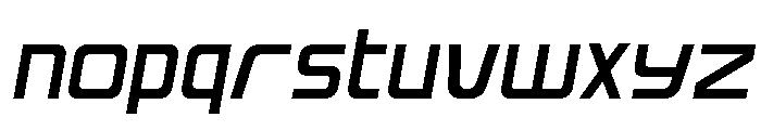 Iconoplastic Semi-Italic Font LOWERCASE