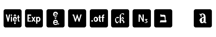 Icons OpenType Regular Font OTHER CHARS