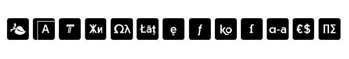 Icons OpenType Regular Font UPPERCASE