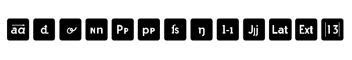 Icons OpenType Regular Font LOWERCASE