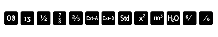 Icons OpenType Regular Font LOWERCASE