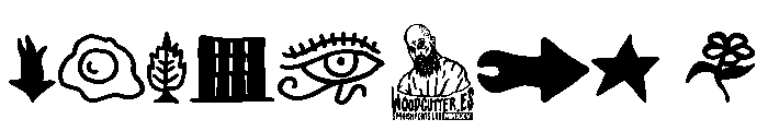 Icons Woodcutter Style Font OTHER CHARS