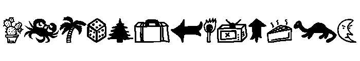 Icons Woodcutter Style Font UPPERCASE