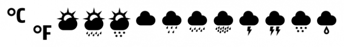 Ico Weather 2 Font UPPERCASE