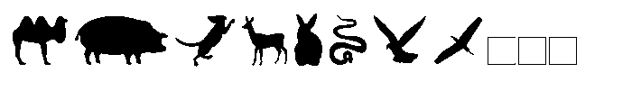 Icons Wild Zoo Filled Font UPPERCASE
