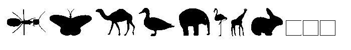 Icons Wild Zoo Textured Font UPPERCASE