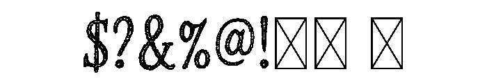 Idaho Springs Font OTHER CHARS