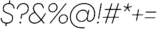 Ideal Pro Extralight Italic otf (200) Font OTHER CHARS