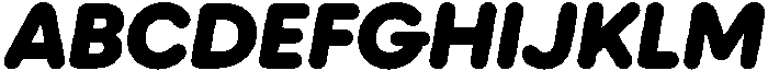 Ideal Pro Rounded Extrabold Italic otf (700) Font UPPERCASE