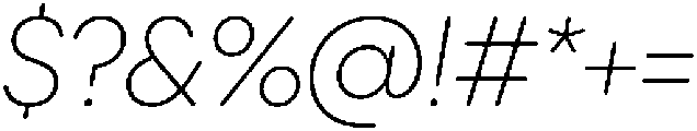 Ideal Pro Rounded Extralight Italic otf (200) Font OTHER CHARS