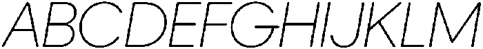Ideal Pro Rounded Extralight Italic otf (200) Font UPPERCASE