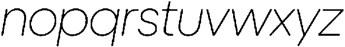 Ideal Pro Rounded Extralight Italic otf (200) Font LOWERCASE