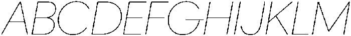 Ideal Pro Rounded Thin Italic otf (100) Font UPPERCASE
