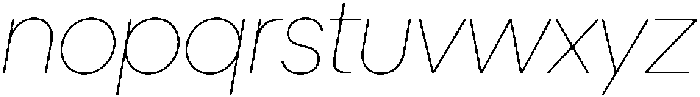 Ideal Pro Rounded Thin Italic otf (100) Font LOWERCASE