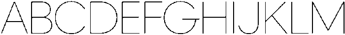 Ideal Pro Rounded Thin otf (100) Font UPPERCASE