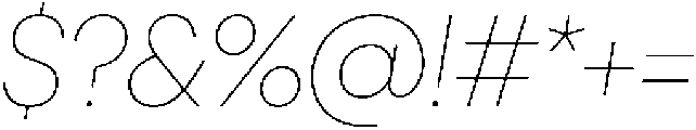 Ideal Pro Thin Italic otf (100) Font OTHER CHARS