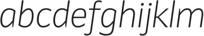 Identa Extra Light Italic otf (200) Font LOWERCASE