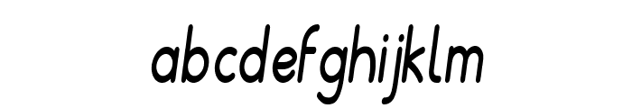 Idion-CondensedItalic Font LOWERCASE