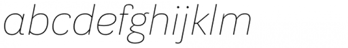 Ida Thin Italic Font LOWERCASE