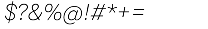 Ideal Extra Light Italic Font OTHER CHARS