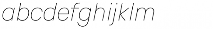 Ideal Hairline Italic Font LOWERCASE