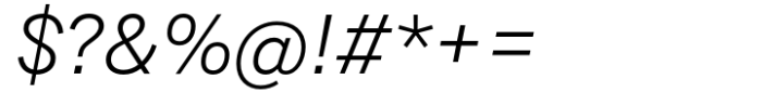 Ideal Light Italic Font OTHER CHARS