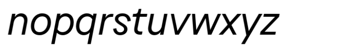 Ideal Regular Italic Font LOWERCASE