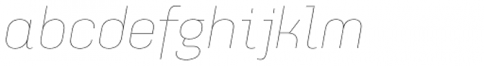 Idealista Thin Italic Font LOWERCASE