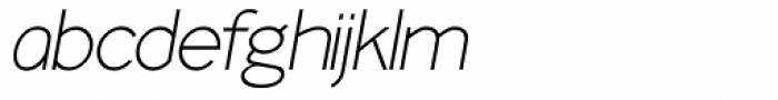 Identikal Sans Light Italic Font LOWERCASE