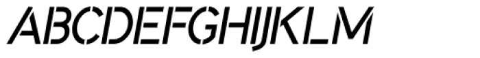Identikal Sans Stencil Italic Font UPPERCASE