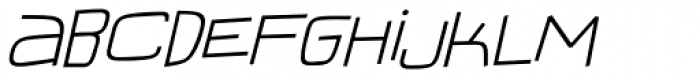 Iguana Lover BTN Light Oblique Font LOWERCASE