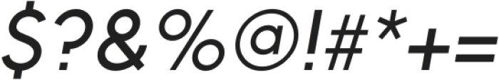 II Vorkurs Medium Oblique otf (500) Font OTHER CHARS