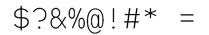 Iki Mono Variable Extra Light Font OTHER CHARS