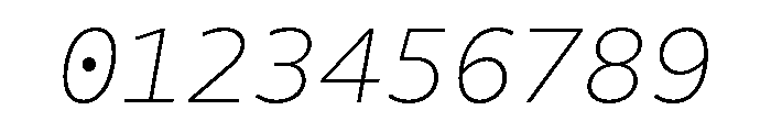 Iki Mono Variable Thin Italic Font OTHER CHARS