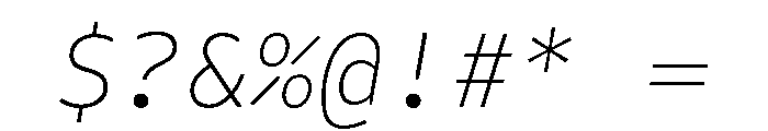 Iki Mono Variable Thin Italic Font OTHER CHARS