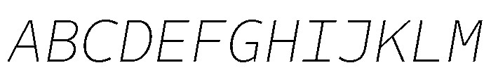 Iki Mono Variable Thin Italic Font UPPERCASE